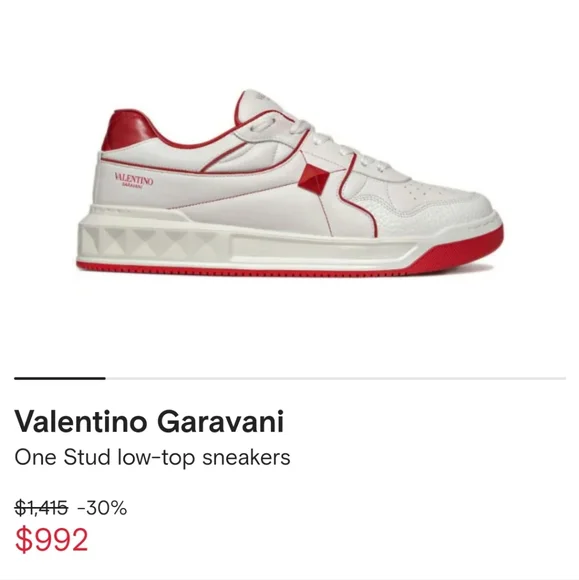 スニーカー Valentino Garavani 'One Stud' Sneakers One Stud Xl Nappa Leather Low-top Sneaker for Man in White